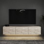 Hanah Home Soporte de TV Travertino con Estantes